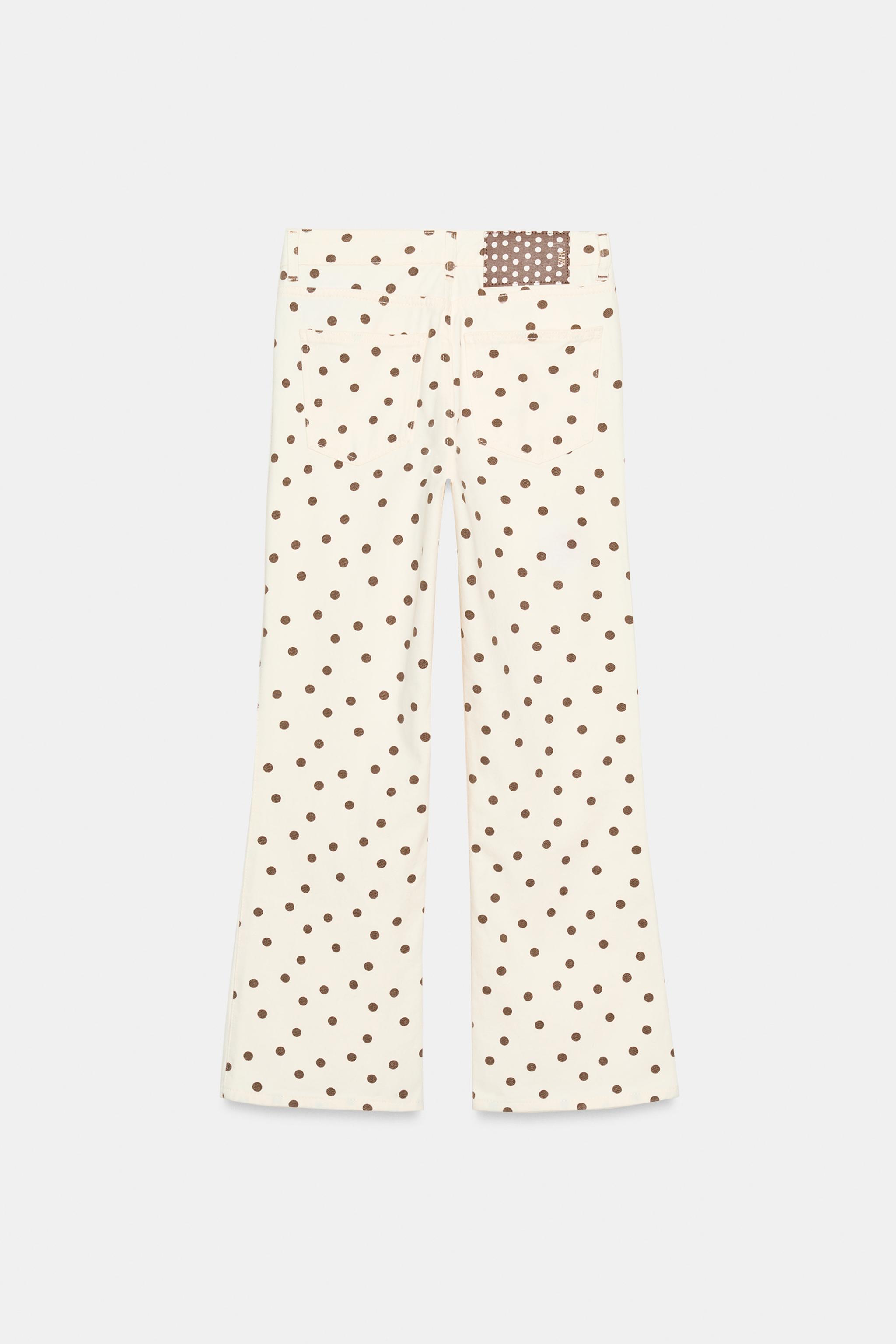 JEAN Z1975 MINI FLARE TAILLE NORMALE À POIS